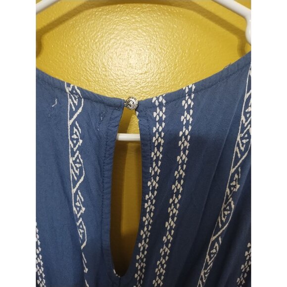 VTG Y2K Japna Sleeveless Straight Leg Tribal Striped Jumpsuit M Boho Western - Picture 6 of 8